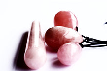 Natural Rose Quartz Crystal Yoni Egg Set - The Glass Dildo @ theglassdildo.co.uk