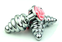 The Pink Rosebud Steel Anal Plug - The Glass Dildo @ theglassdildo.co.uk