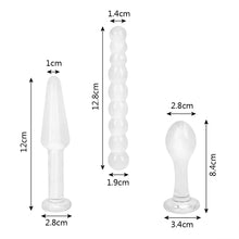 The Unprincipled Three Piece Anal Plug Set - The Glass Dildo @ theglassdildo.co.uk