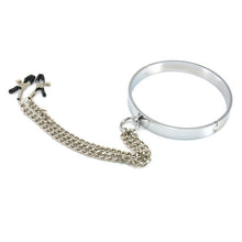 Steel Neck Collar And Nipple Clamps - The Glass Dildo @ theglassdildo.co.uk