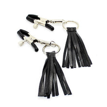 The Leather Tassels Nipple Clamps - The Glass Dildo @ theglassdildo.co.uk