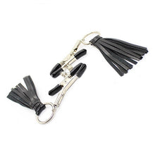 The Leather Tassels Nipple Clamps - The Glass Dildo @ theglassdildo.co.uk