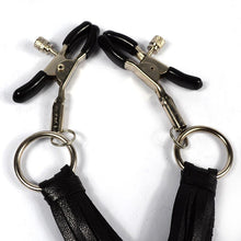 The Leather Tassels Nipple Clamps - The Glass Dildo @ theglassdildo.co.uk