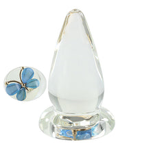 The Blue Butterfly Glass Anal Plug - The Glass Dildo @ theglassdildo.co.uk