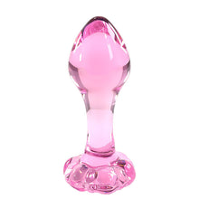 The Pink Pastel Glass Anal Plug - The Glass Dildo @ theglassdildo.co.uk