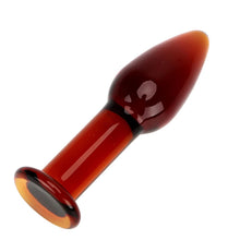 The Amber Delight Glass Anal Plug - The Glass Dildo @ theglassdildo.co.uk