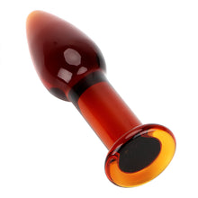 The Amber Delight Glass Anal Plug - The Glass Dildo @ theglassdildo.co.uk