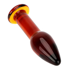 The Amber Delight Glass Anal Plug - The Glass Dildo @ theglassdildo.co.uk