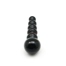The Beaded Black Wand | Glass Anal Beads | The Glass Dildo - The Glass Dildo