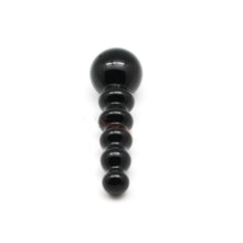 The Beaded Black Wand - The Glass Dildo @ theglassdildo.co.uk