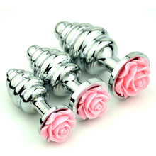 The Pink Rosebud Steel Anal Plug - The Glass Dildo @ theglassdildo.co.uk