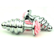 The Pink Rosebud Steel Anal Plug - The Glass Dildo @ theglassdildo.co.uk