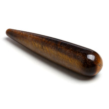 Natural Tiger Eye Crystal Yoni Wand - The Glass Dildo @ theglassdildo.co.uk