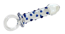 The Spotted Dick Glass Dildo, is a Small Glass Dildo