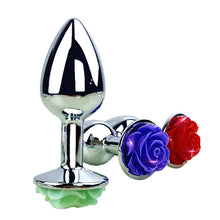 Roses Metal Anal Plug - The Glass Dildo @ theglassdildo.co.uk