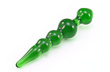 The Jade Green Glass Beaded Anal Plug - The Glass Dildo @ theglassdildo.co.uk