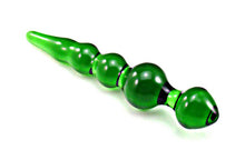 The Jade Green Glass Beaded Anal Plug - The Glass Dildo @ theglassdildo.co.uk