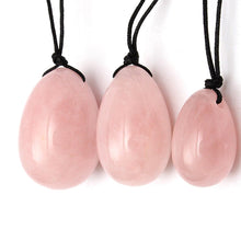 Natural Rose Quartz Crystal Yoni Egg Set - The Glass Dildo @ theglassdildo.co.uk