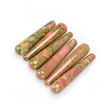 Natural Unakite Crystal Yoni Wand - The Glass Dildo @ theglassdildo.co.uk