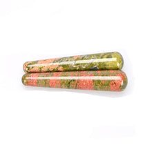 Natural Unakite Crystal Yoni Wand - The Glass Dildo @ theglassdildo.co.uk