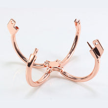 The Cross Hatch Lockable Handcuffs - The Glass Dildo @ theglassdildo.co.uk