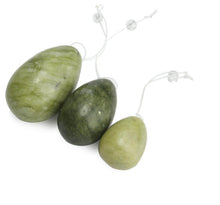 Natural Green Jade Yoni Egg Set - The Glass Dildo @ theglassdildo.co.uk