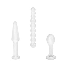 The Unprincipled Three Piece Anal Plug Set - The Glass Dildo @ theglassdildo.co.uk
