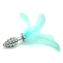 The Steel Kiss Feather Tickler Anal Plug - The Glass Dildo @ theglassdildo.co.uk