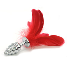 The Steel Kiss Feather Tickler Anal Plug - The Glass Dildo @ theglassdildo.co.uk
